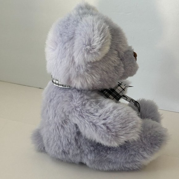 Vintage Gund Plush Bear My First Teddy Stuffed Animal Purple Lavender Bow Soft - Picture 4 of 13